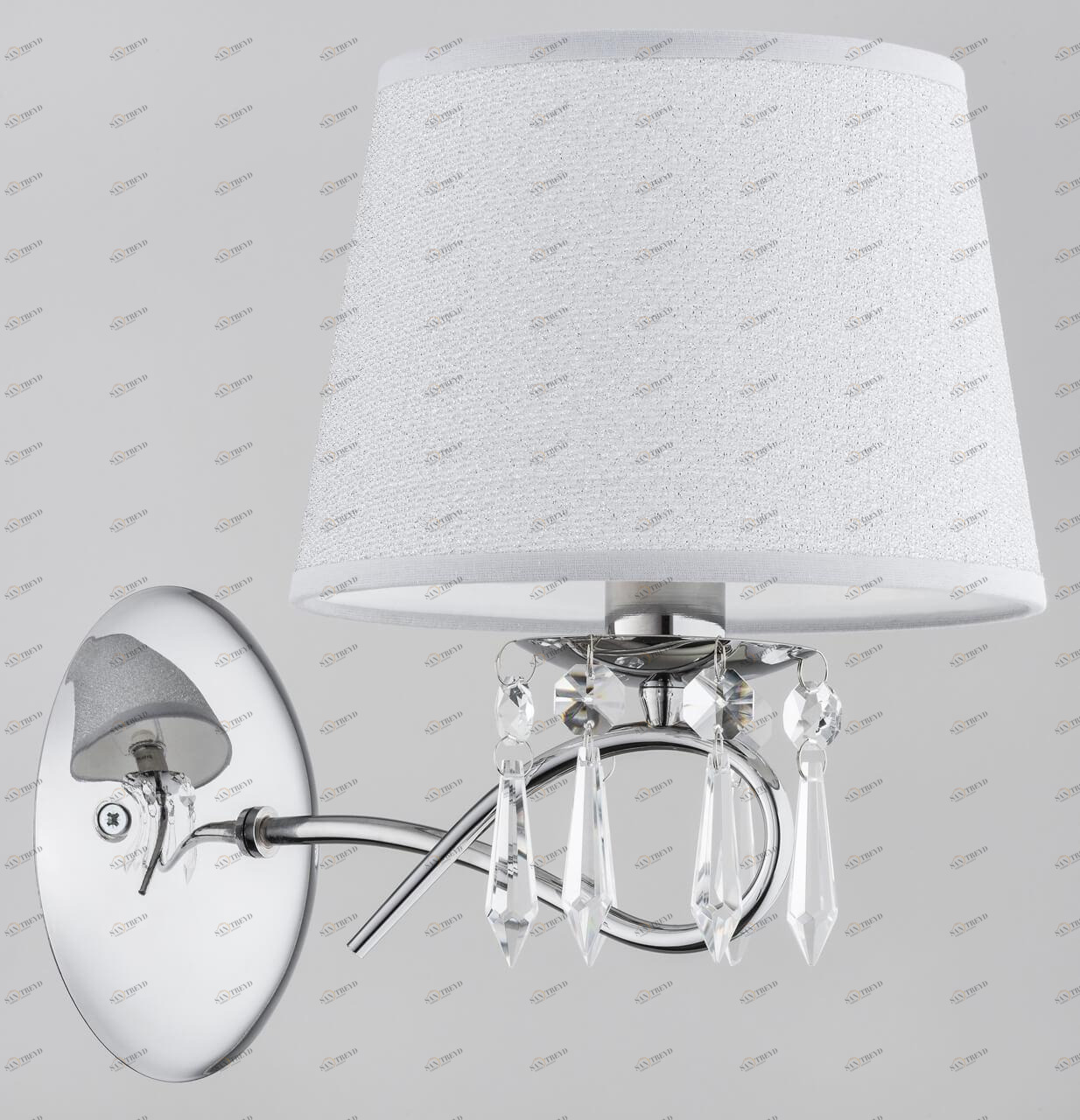 Бра настенное серебристое Alfa Baron 11480 (Абажур 83139) ALFA BARON SILVER 00-3929975 Серебро 