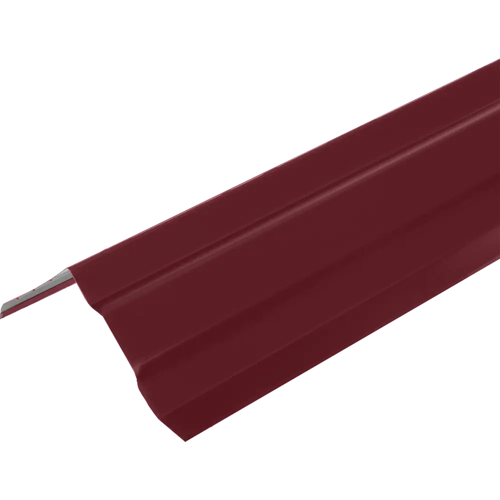 Планка ветровая для металлочерепицы 90x100 мм 2 м 0.4 мм RAL 3005 красный 12732006 STLM-2107174 Santreyd 