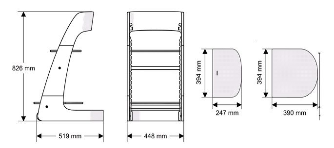 Стульчик-трансформер голубой Chair ELLIPSE ELLIPSECHAIR 257744 Голубой Santreyd  - Вид №5
