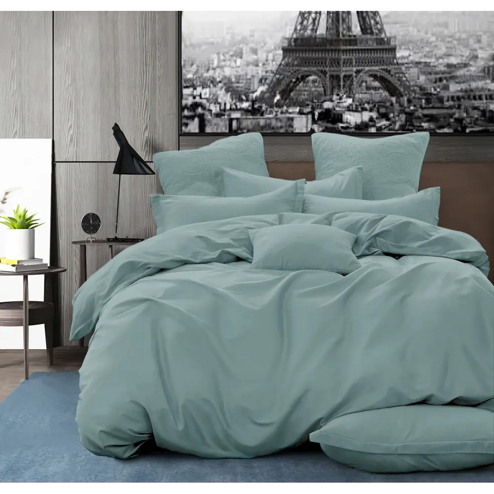 Простыня Cottonika Гамма А 200x200x20 см бязь на резинке аквамарин STLM-2078078 - Вид №2