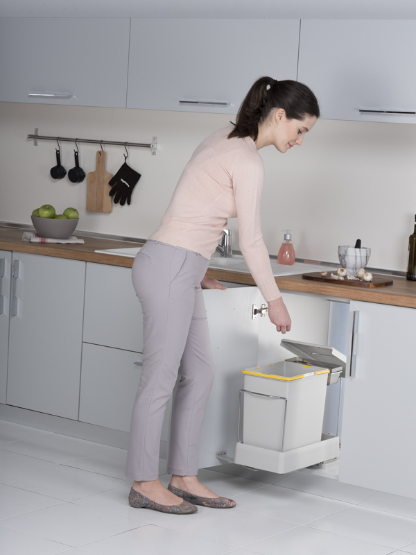 Контейнер для мусора на дверцу Gamma 400/21 Light Grey NAVAKO 10013 - Вид №3