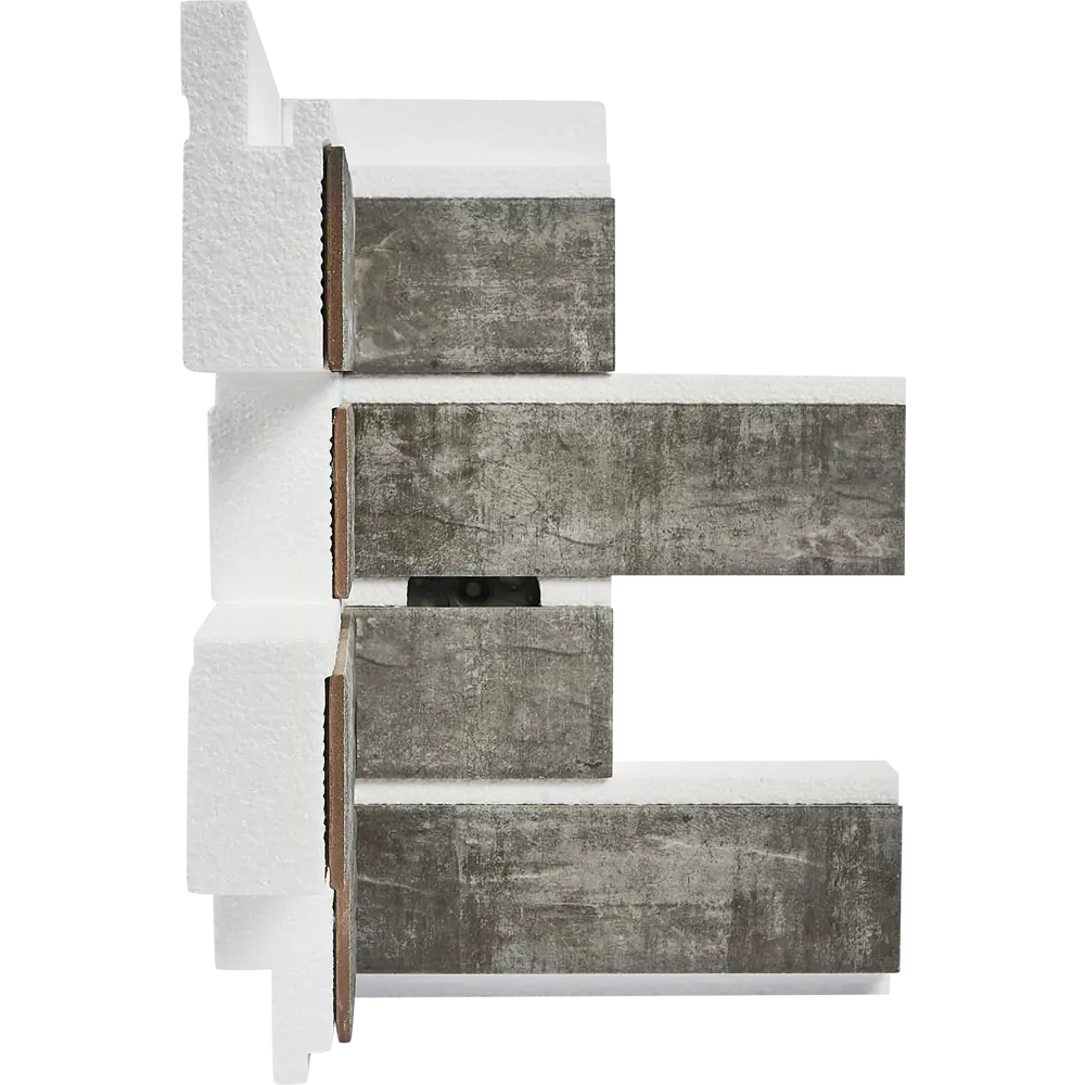 Термопанель внутренний угол Мосстрой-31 Brick Wall серый 31x31x41x5 см STLM-2160592 - Вид №1