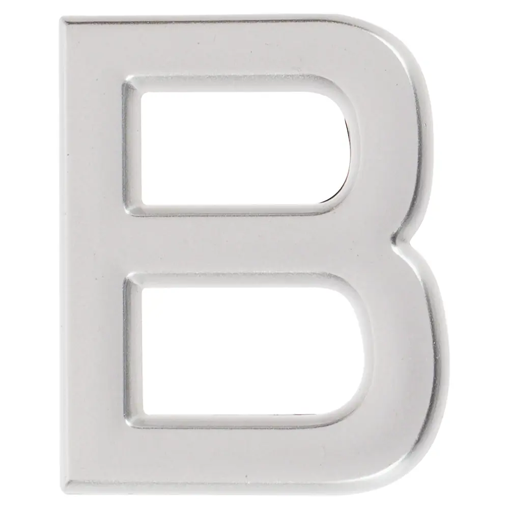 Самоклеящаяся буква «В» LARVIJ в серебристом хроме для интерьера 18284540 STLM-0010190