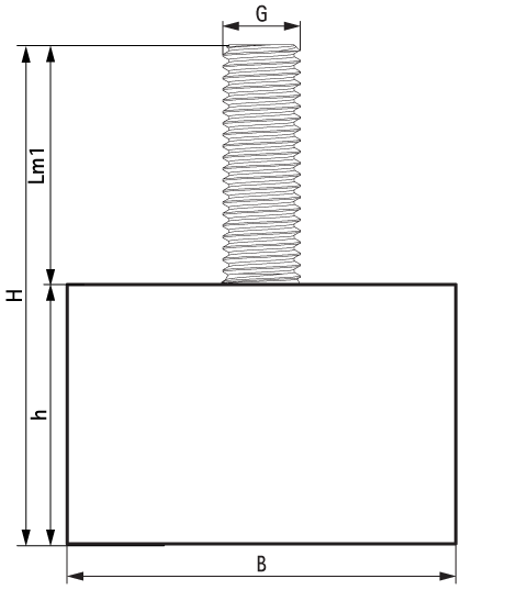 2801701690 VibraTek® SB-M Silentblock a rubber silentblock with one external thread walraven  - Вид №1