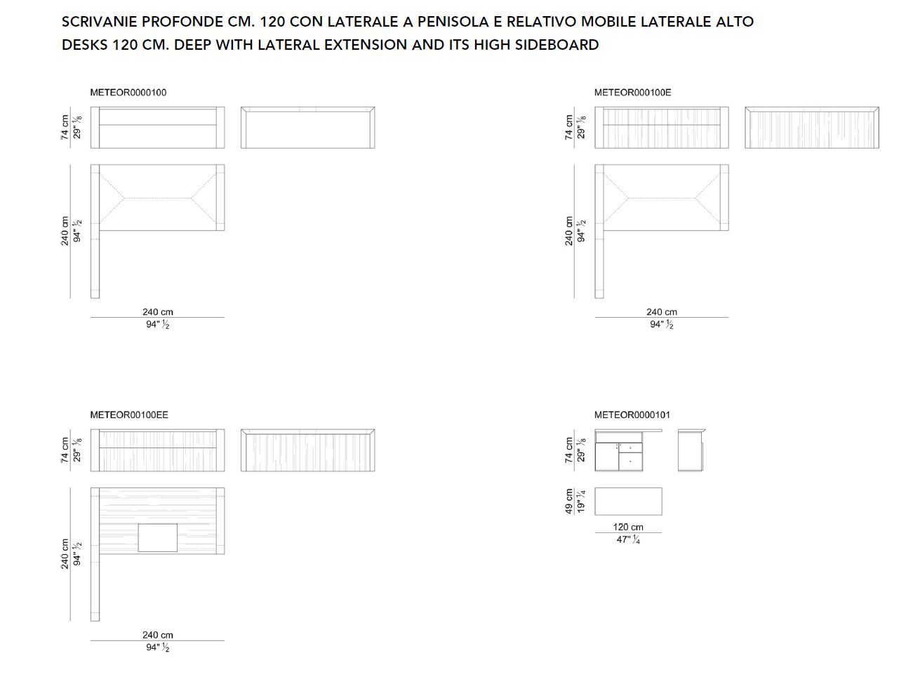 Кожаный угловой исполнительный стол i 4 Mariani Meteora ARCH-00051198 - Вид №4