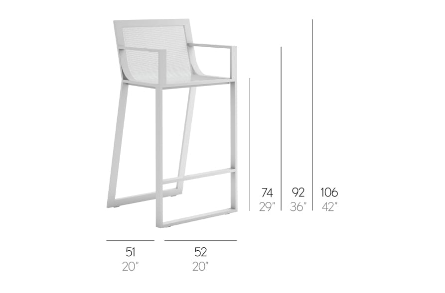 Термолаккированный алюминиевый стул GANDIABLASCO Blau ARCH-00113067 - Вид №2