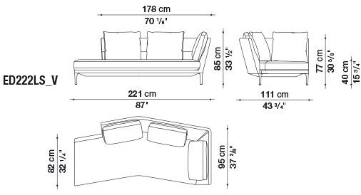 B&B Italia Дормез из ткани Édouard EDOUARD sun-id-1388872 - Вид №6