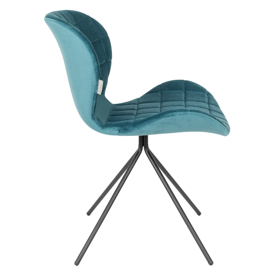 Стул OMG Velvet бирюзовый Zuiver 1100366 - Вид №3