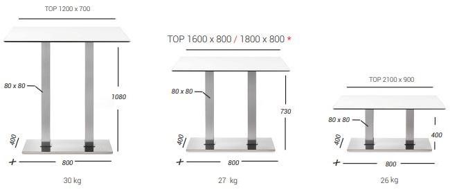 PF Stile Основание стола из нержавеющей стали Q inox 405q - Вид №3