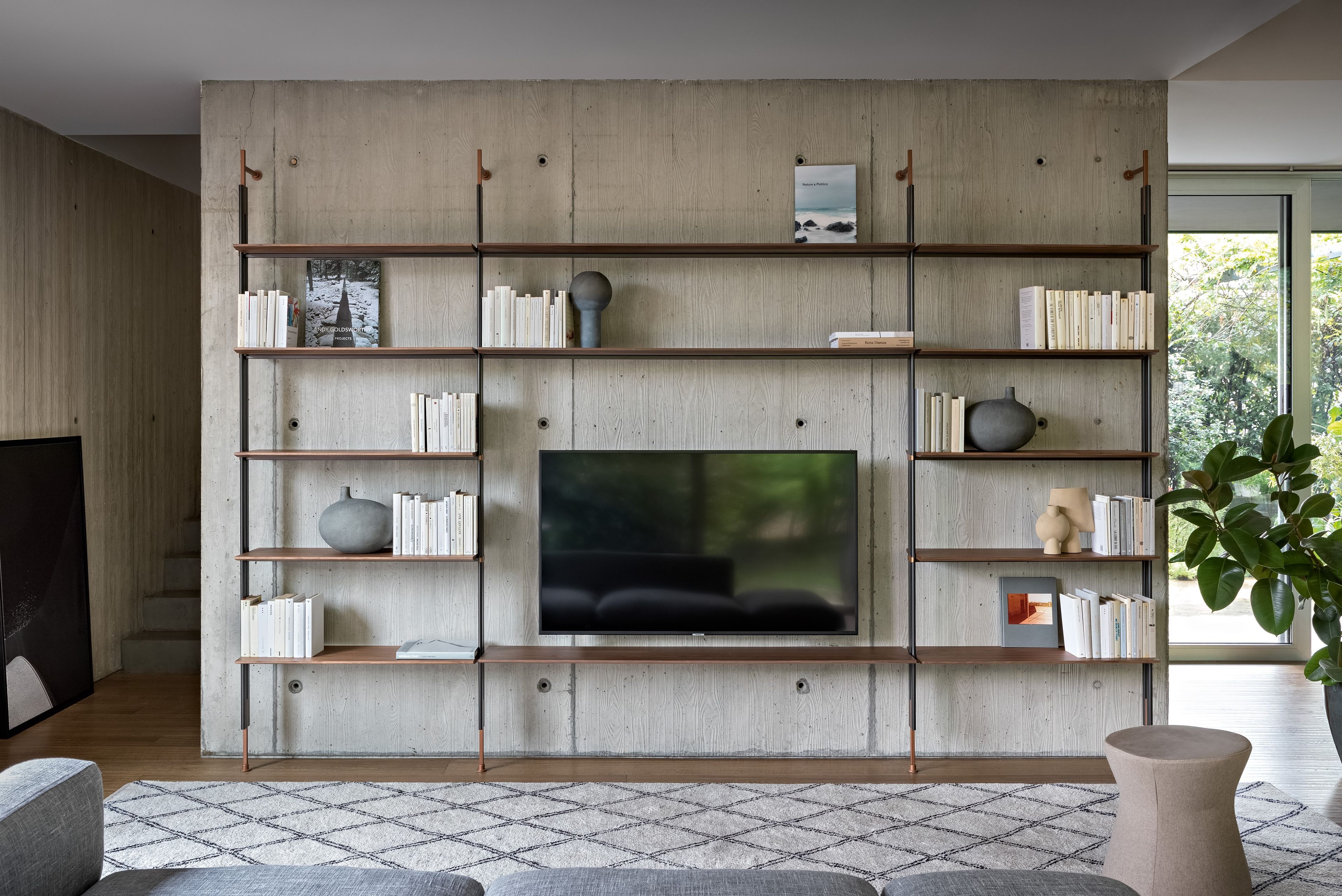 Деревянный секционный настенный книжный шкаф BONALDO Roll ARCH-00062762 - Вид №3