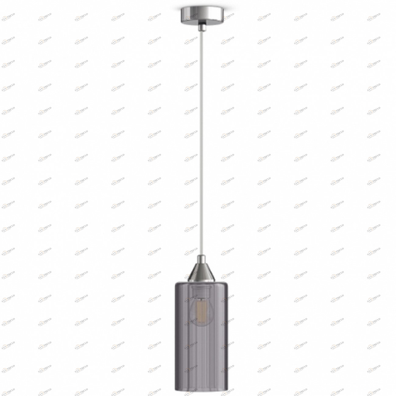 Светильник подвесной с серым плафоном хром зеркальный PND.105.01.01.CH-S.15.GR 33 ИДЕИ  00-3973759 Серый;хром Santreyd 