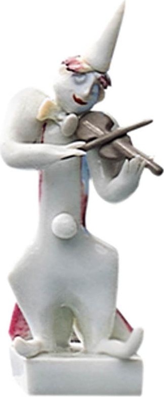 71592 Meissen Фигурка 9см "Клоун - скрипач" (П.Штранг КЛОУНЫ) Фарфор 