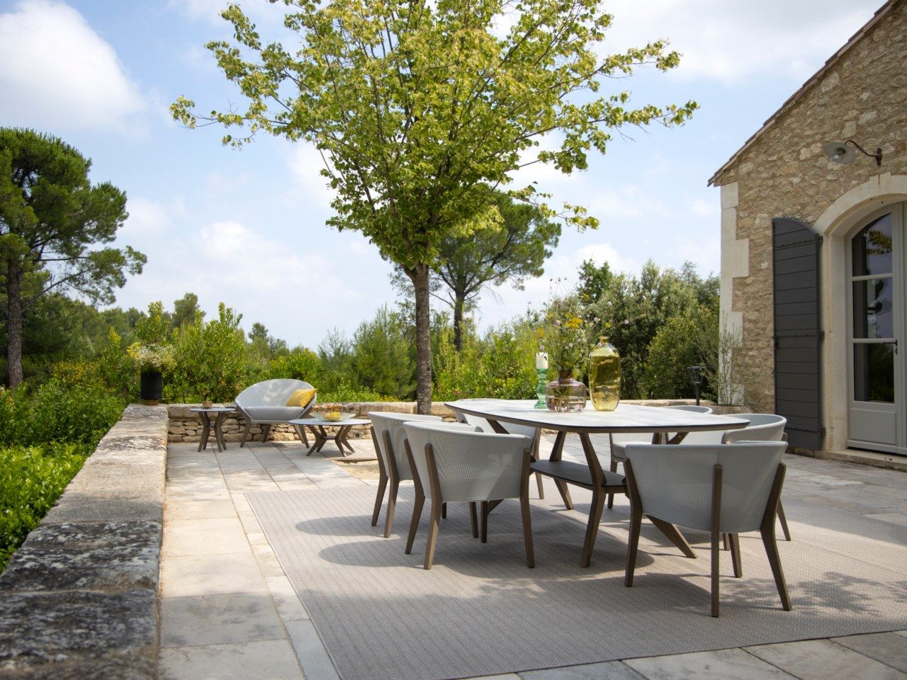 Тканевый мягкий садовый стул с подлокотниками Les Jardins® ARCH-00096232 - Вид №2