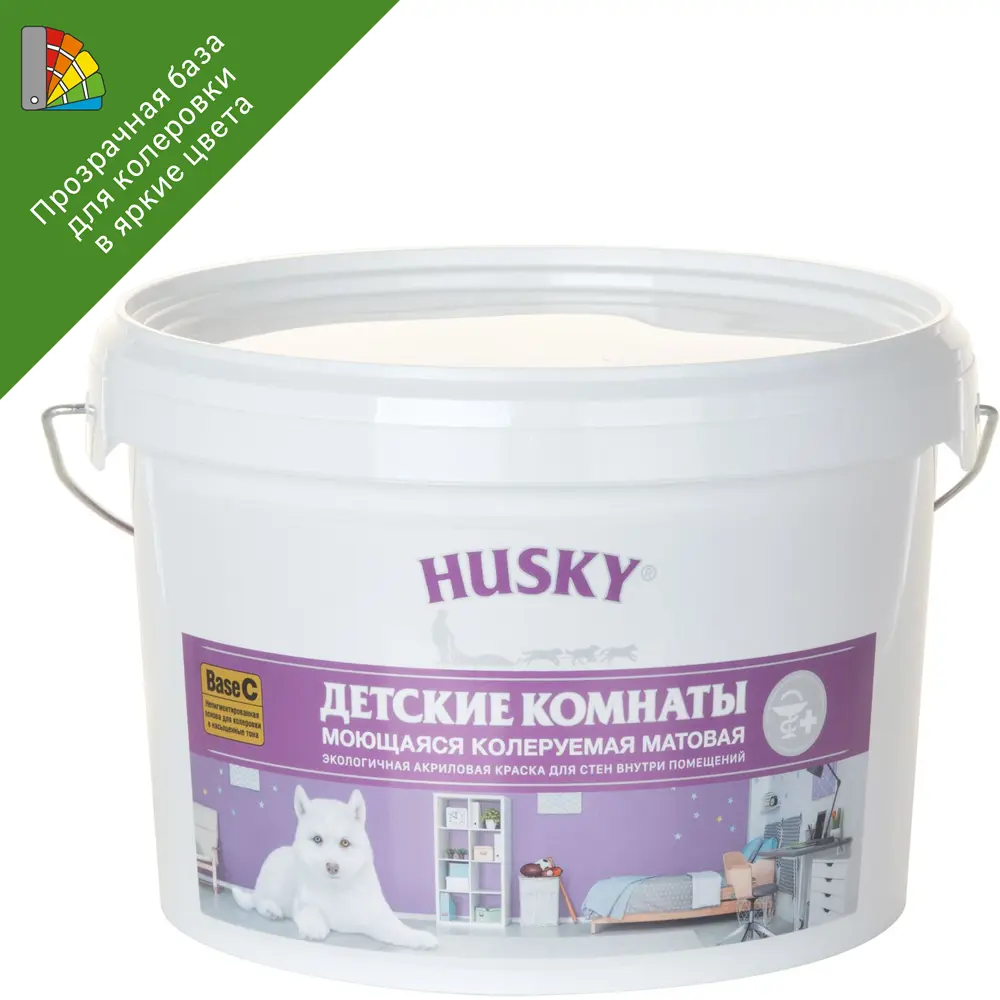 Husky: База для колеровки детской краски, матовая прозрачная 2.5 л 84391881