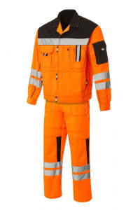 61869 Костюм "Профессионал-2" с СВП оранжево-черный  Летняя спецодежда  размер 60-62/170-176