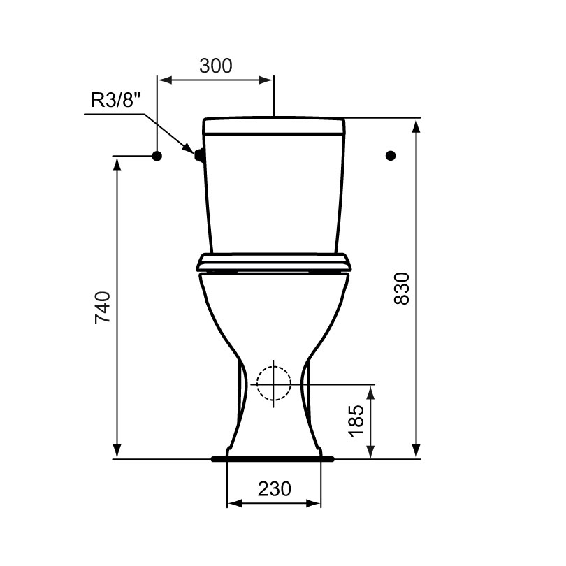 E406161 Унитаз-компакт для людей с ограниченными возможностями VIDIMA SEVA FRESH  - Вид №2