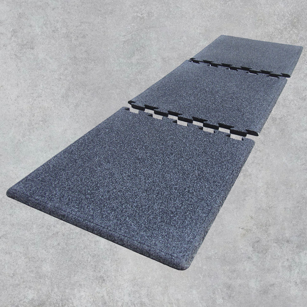 Садовая дорожка из трех элементов серая. Резиновое покрытие ЭКОПРОФИТ ДРССер003 - Вид №2