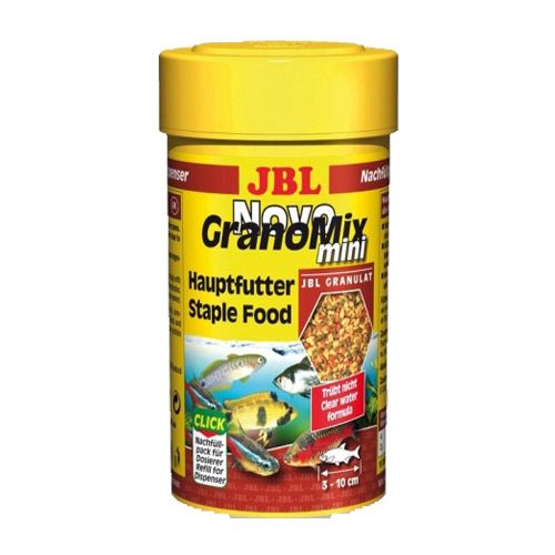 ПР0000081 Корм для рыб NovoGranoMix mini Основной в форме смеси мини-гранул для мал. рыб 100мл (38г) JBL 