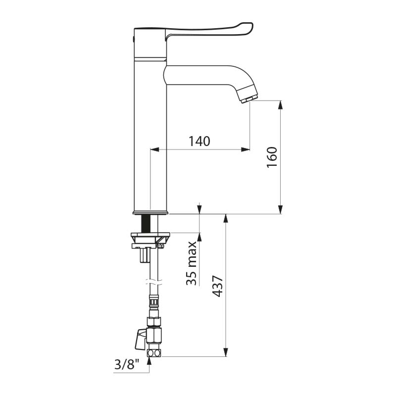 H9620 Термостатический смеситель для мойки SECURITHERM DELABIE  - Вид №1