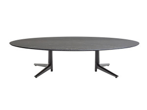 Овальный журнальный столик из керамогранита