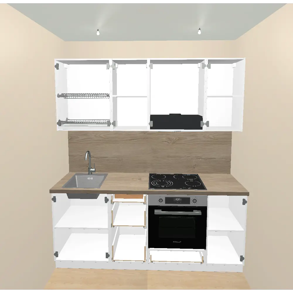 Кухонный гарнитур 200x60 см Токио цвет белый 89442885 STLM-2078056 KONSENSA - Вид №2