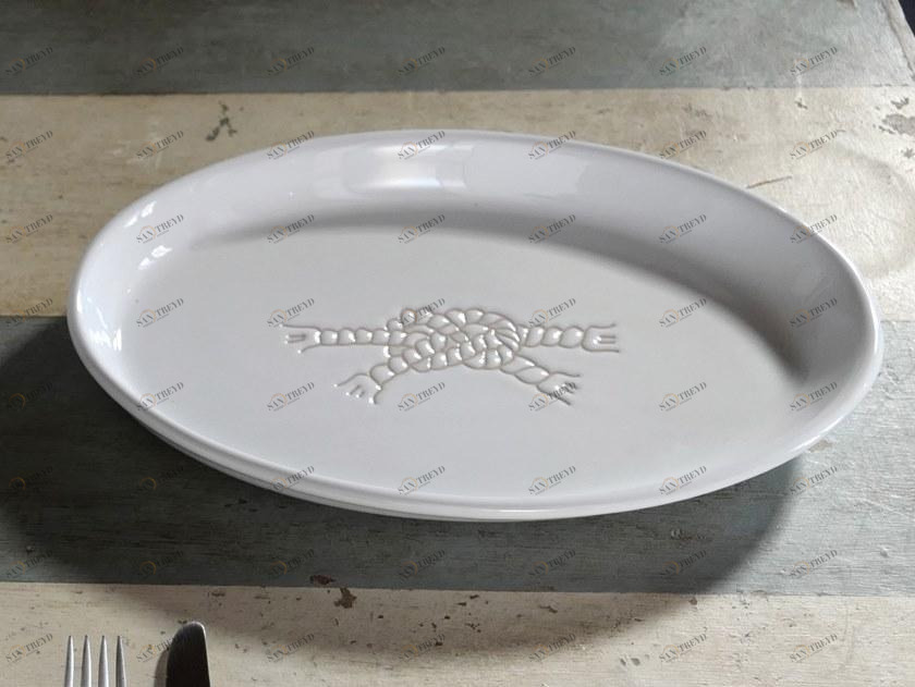 Cerasarda Овальный поднос из керамики I graffiti sun-id-1435109