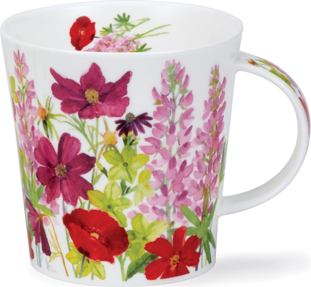 10675864 Dunoon Кружка Dunoon Деревенские цветы.Кернгорм 480мл, розовая, фарфор Фарфор костяной 