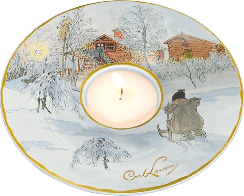 10545866 Goebel Подсвечник 9см "Бритта на санях" Ларс Стекло 