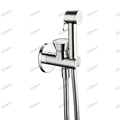 CRIWJ673 Клапан прогрессивного смесителя для унитаза / биде со встроенным держателем трубки для душа и гибким шлангом LONG LIFE Cristina Rubinetterie 