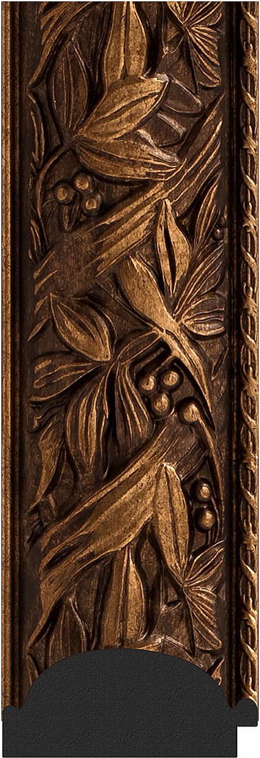 BY 7375 Зеркало в багетной раме - византия бронза 99 mm EVOFORM Octagon - Вид №3