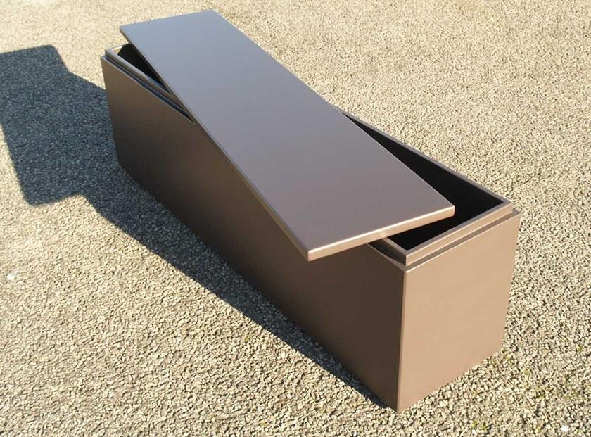 IMAGE'IN Скамья из фибробетона и алюминия с контейнером sun-id-1380321 - Вид №1