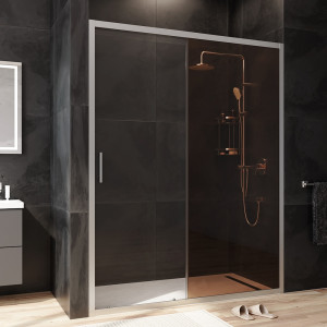 W90G-150-1-195MBr Solo Дверь душевая 150х195 стекло бронзовое профиль матовый хром AM.PM Gem