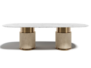 Овальный мраморный стол