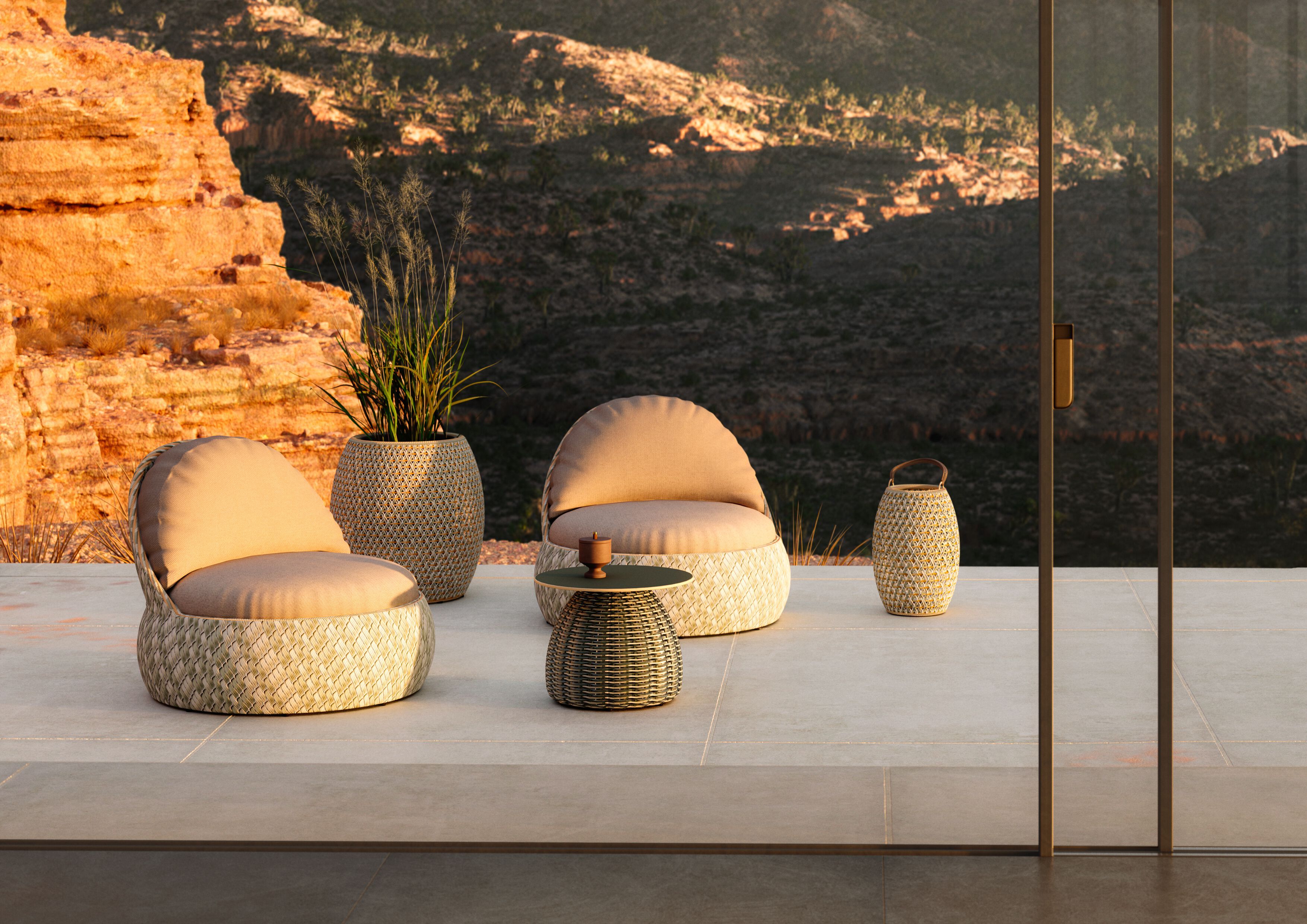 Круглый журнальный столик из синтетического волокна DEDON DALA ARCH-00109571 - Вид №4