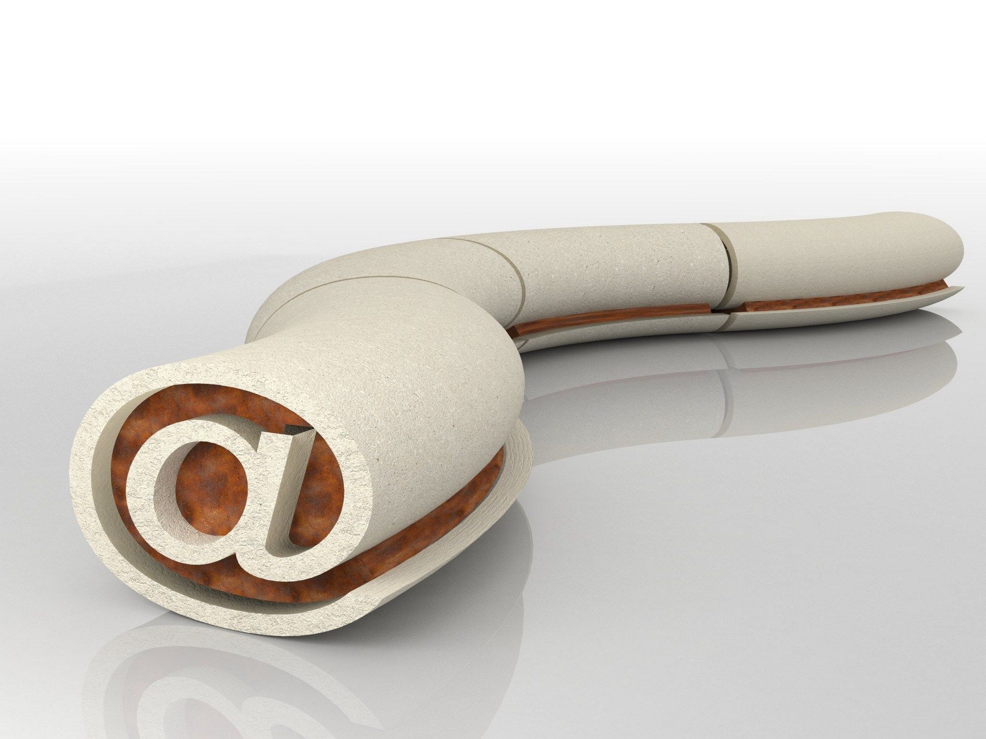 Реконструированная каменная модульная изогнутая скамья Viscio Urban Design SEDUT@ ARCH-00054361