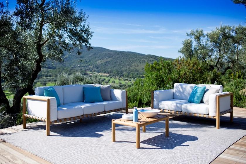 Unopiù Садовый диван 2 мест со съемным чехлом из ткани Pevero sun-id-1463830 - Вид №3