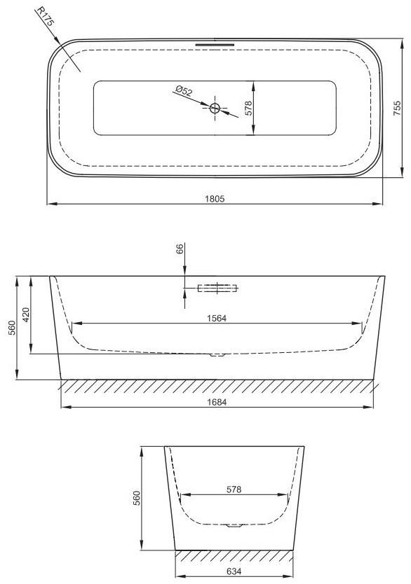 Bette Отдельностоящая ванна из эмалированной стали Betteart 3480 cfxxk - Вид №10