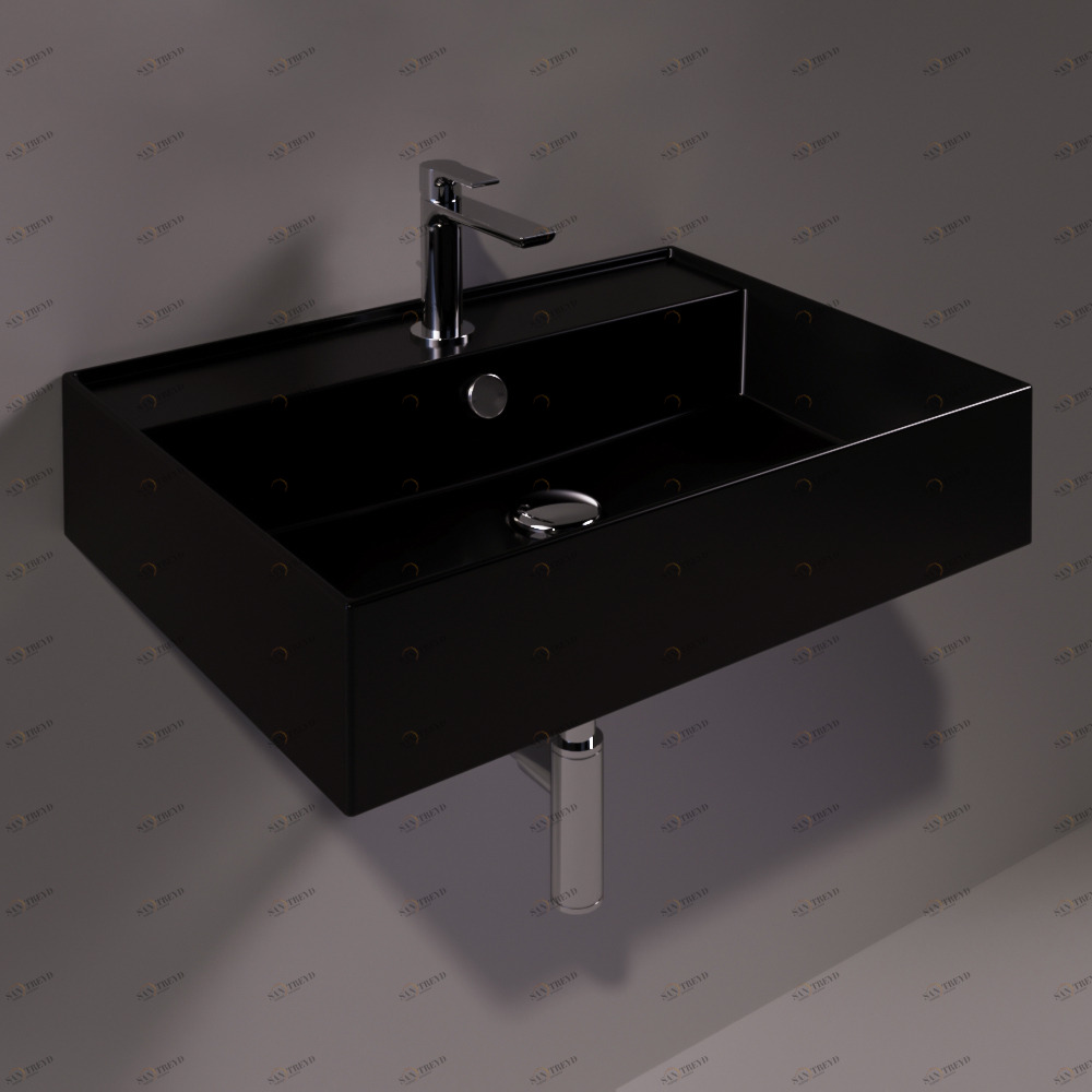 AG61NERO Подвесная раковина настенная прямоугольная Simas Agile черная