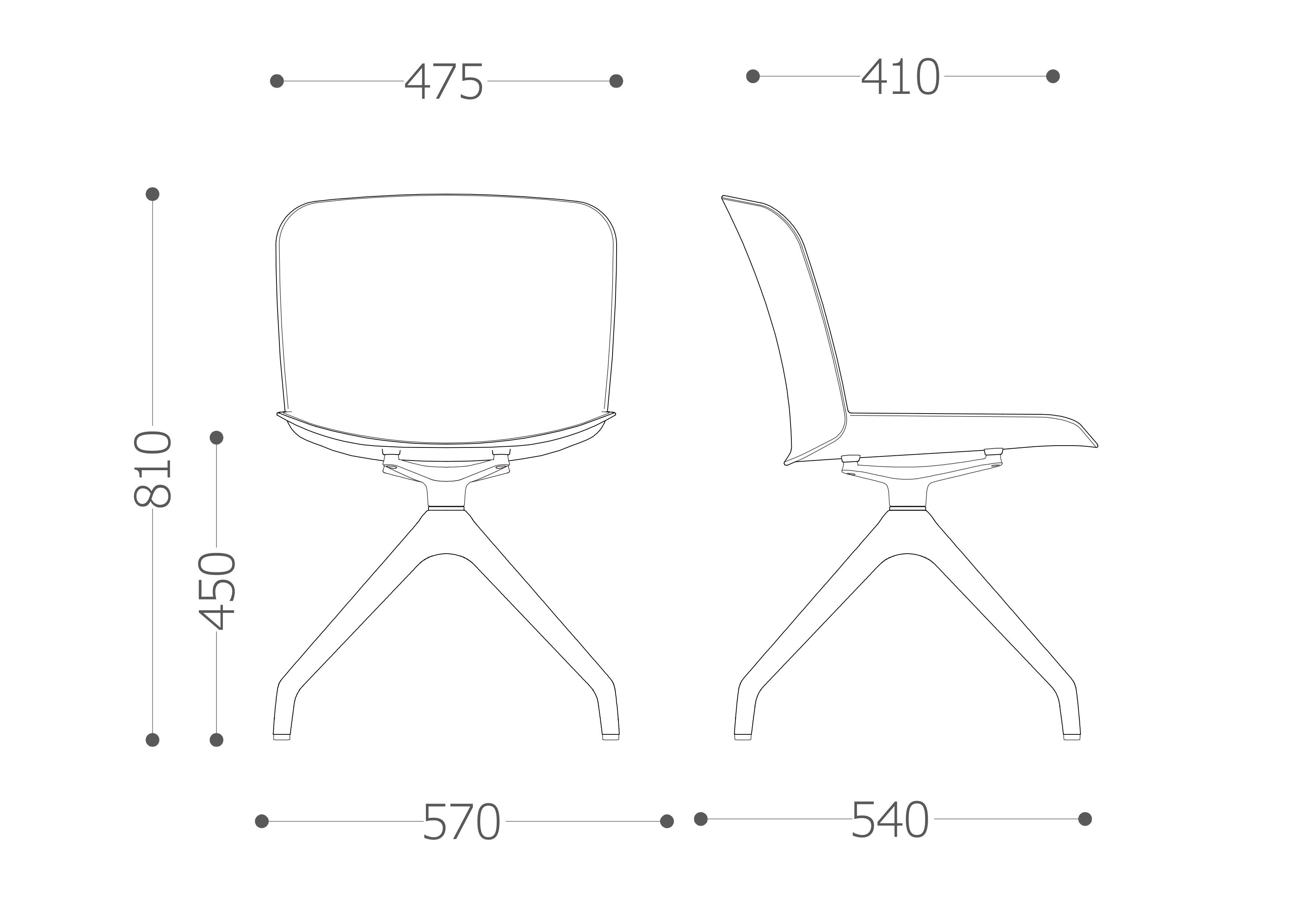 Вращающееся кресло из полипропилена с мягким сиденьем VAGHI свободное кресло ARCH-00112736 - Вид №6