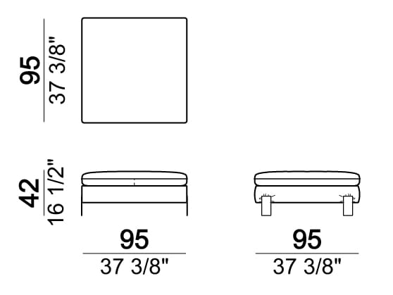 3-местный тканевый диван Arketipo BROWN SUGAR ARCH-00058205 - Вид №19