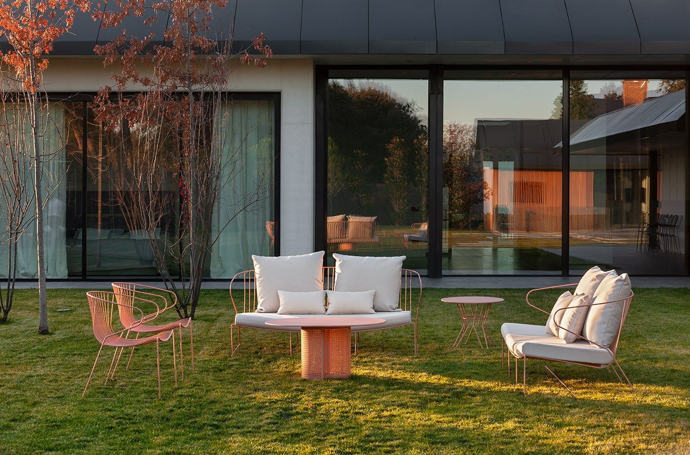 Круглый садовый столик из оцинкованной стали iSimar ARCH-00058561 - Вид №7