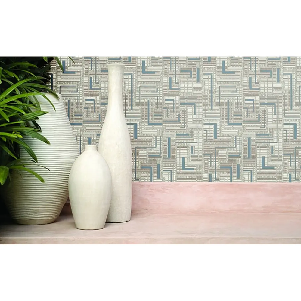 Виниловые обои PALITRA HOME Labirint серые с глубокой фактурой 14777347 STLM-0834341 - Вид №4