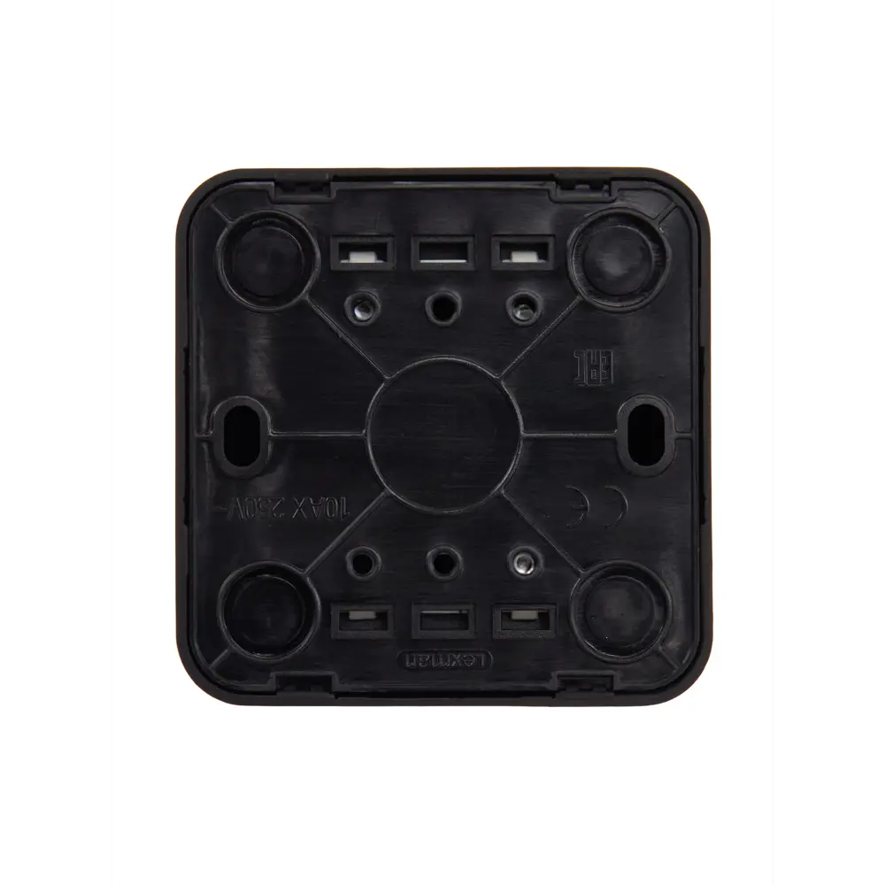 Выключатель LEXMAN First двухклавишный накладной черный матовый 88780875 First 2 STLM-1114093 - Вид №3