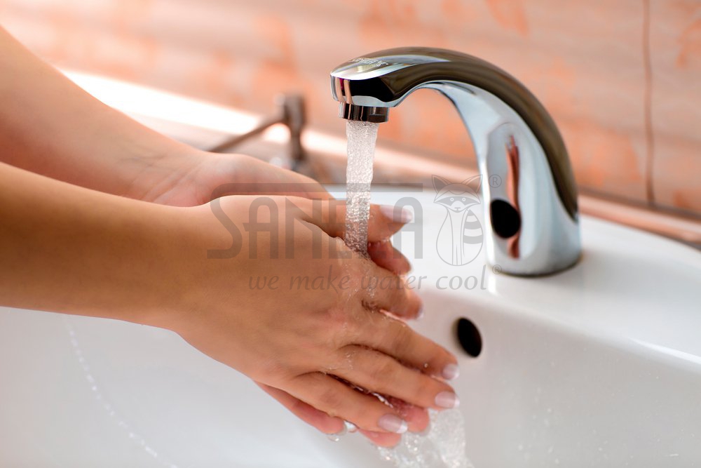 23028 Автоматический смеситель для подачи холодной и теплой воды, 24 В пост. SANELA  - Вид №1