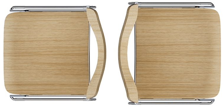 Howe Стул из фанерованной древесины, штабелируемый салазками 40/4 sun-id-1382632 - Вид №2