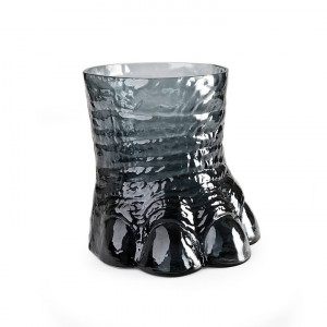 44144 Ваза из чёрного хрусталя "Нога слона" 230/255 мм. Maleras