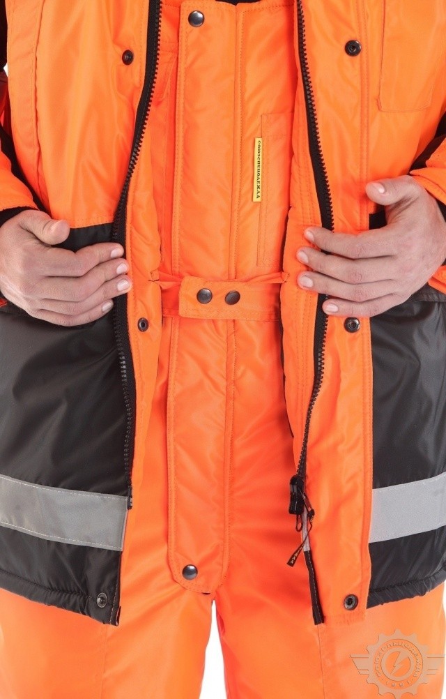 65946 Костюм "Магистраль" зимний с СВП  Зимняя спецодежда  размер 44-46/170-176  - Вид №10