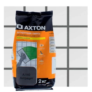 Затирка цементная Axton А.140 2 кг цвет антрацит 15295462 STLM-2003993