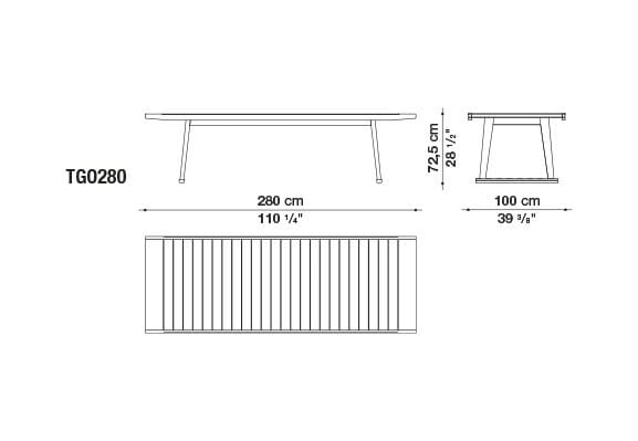Прямоугольный садовый стол из тикового дерева B&B Italia Outdoor Чт ARCH-00063336 - Вид №9