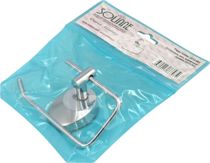 2512.005 Держатель для туалетной бумаги и держатель дезодоранта Solinne 16051 нержав сталь PUFF  - Вид №5